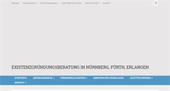 Desktop Screenshot of existenzgruendung-nuernberg.de